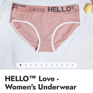 HELLO™ Love Women's Pink Cotton Briefs